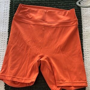 Women's Orange Athletic Shorts